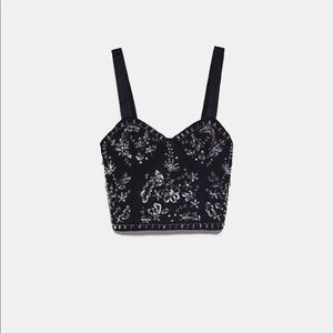 Zara beaded crop top
